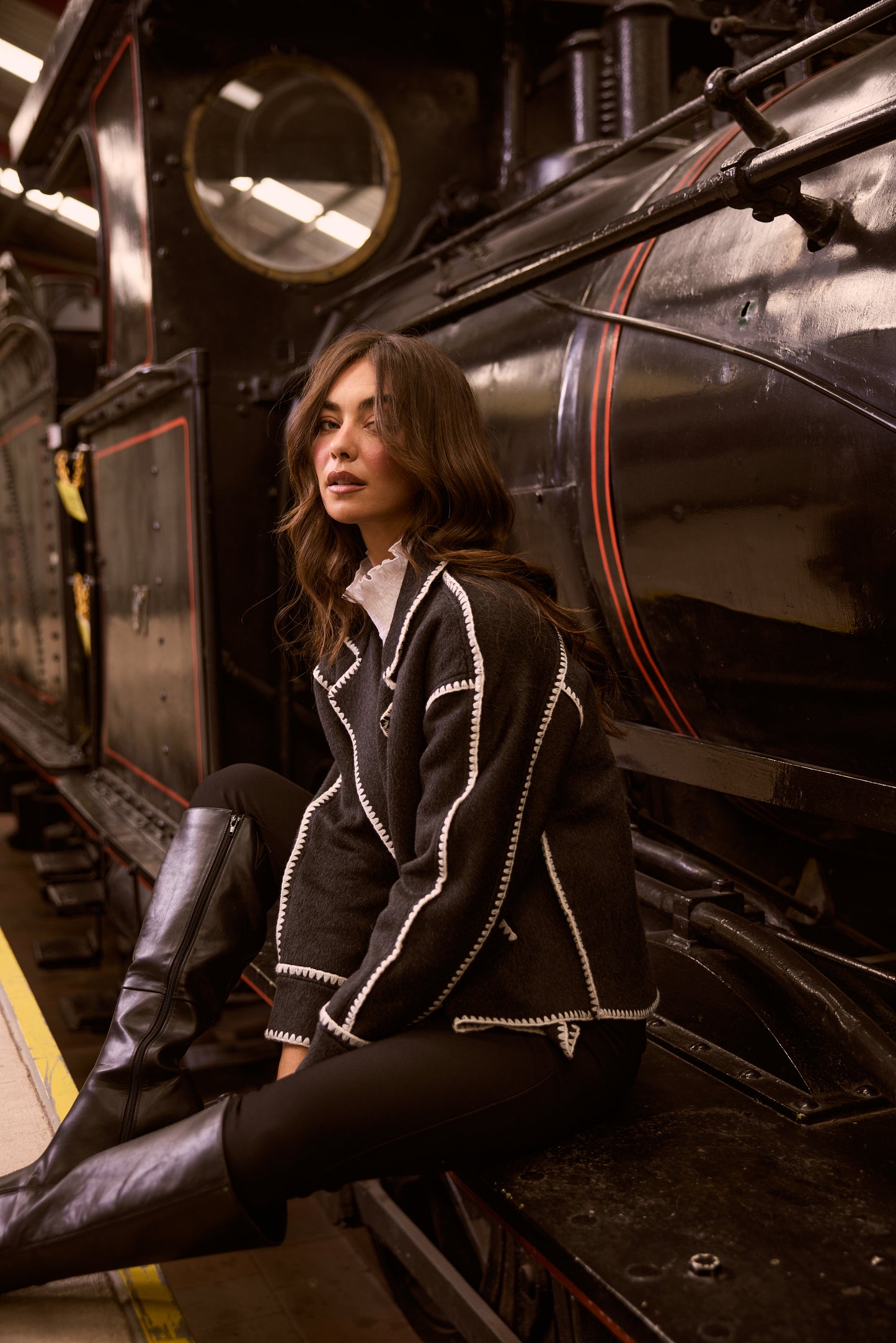 Briony Jacket - Black & White