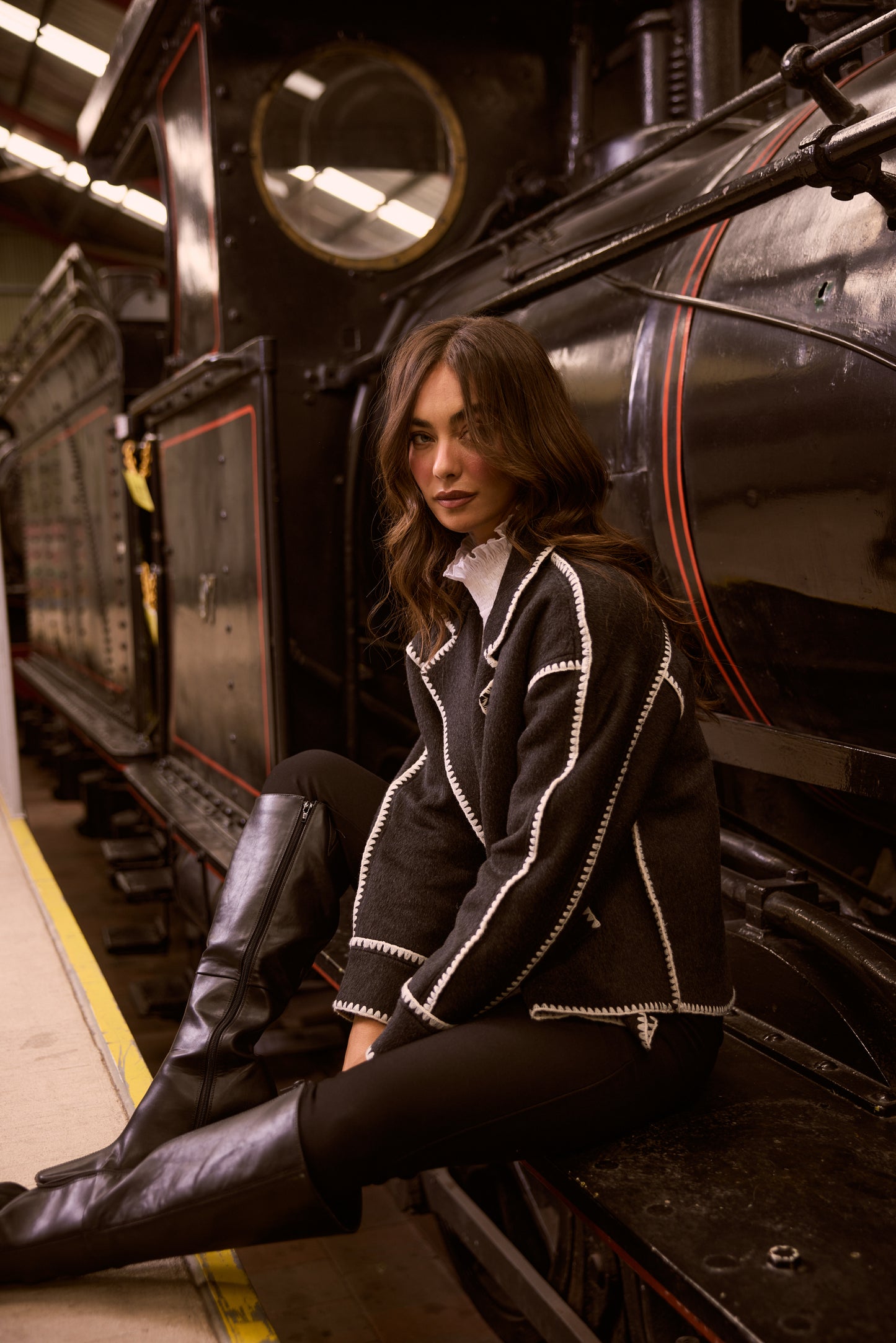 Briony Jacket - Black & White