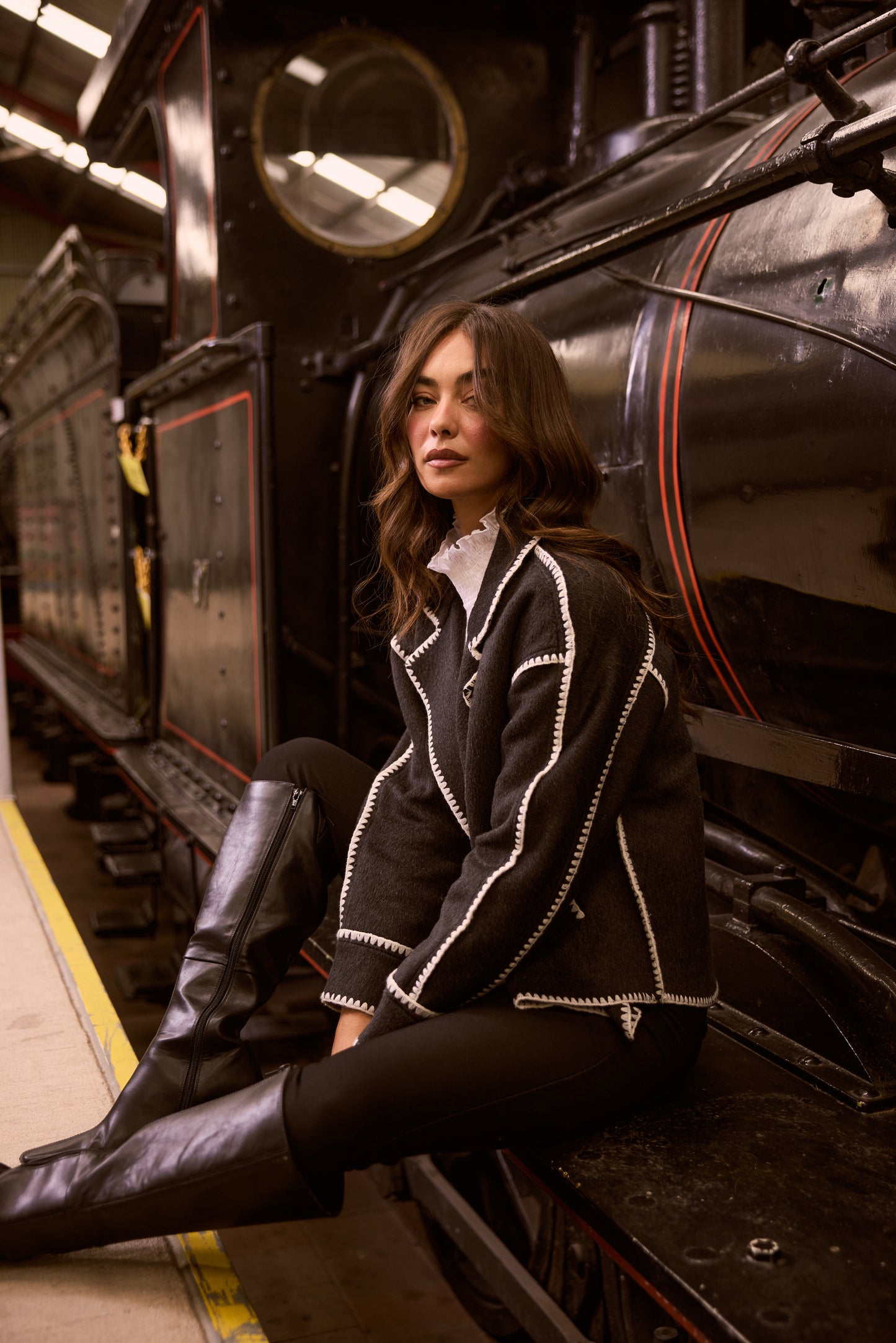 Briony Jacket - Black & White