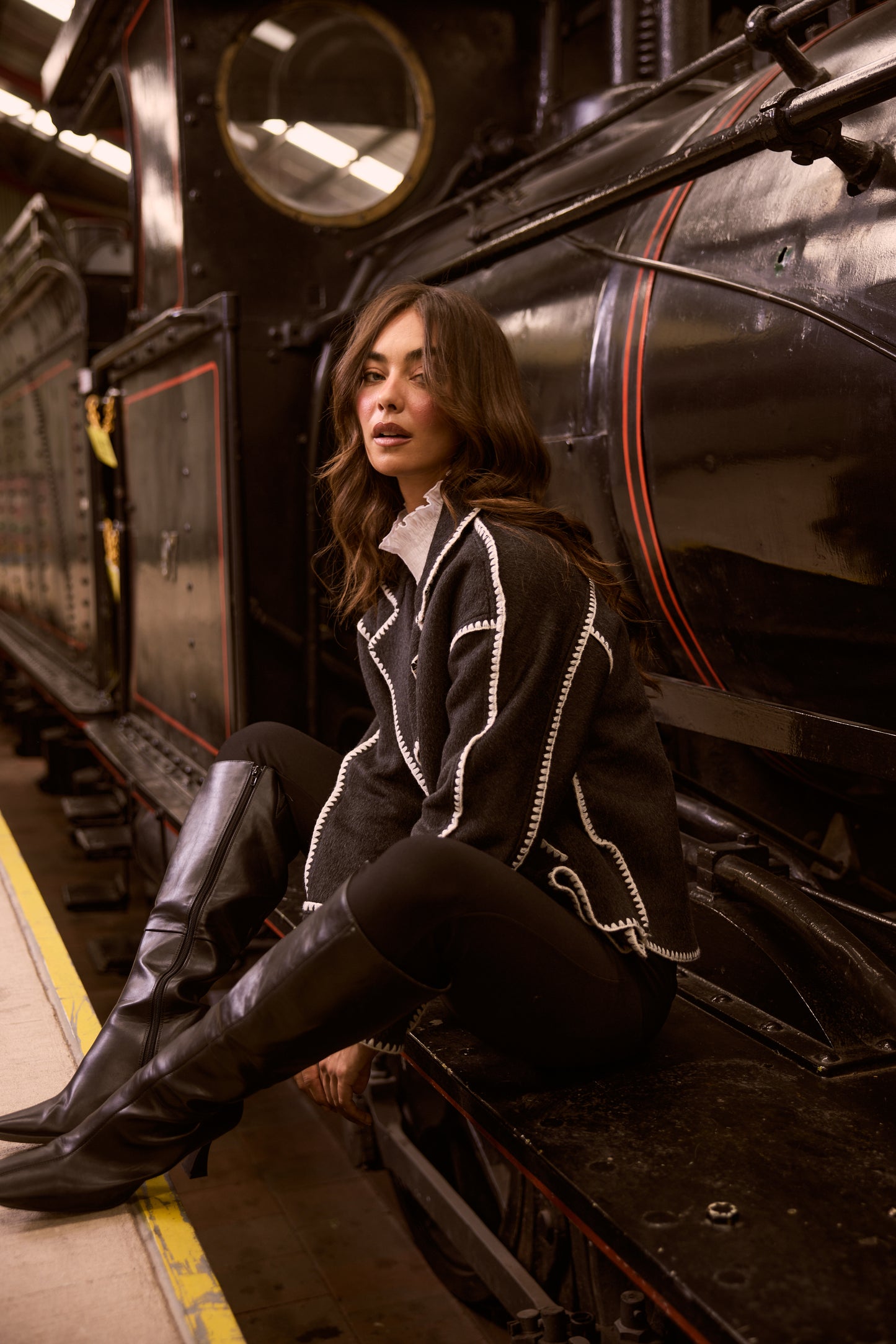 Briony Jacket - Black & White