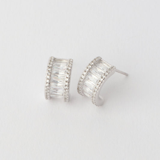 Charlie Cubic Zirconia Earrings 925 Silver