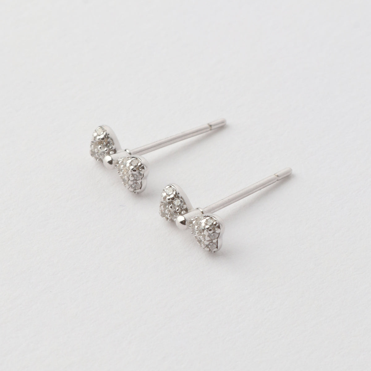 Bow Cubic Zirconia Earrings 925 Silver