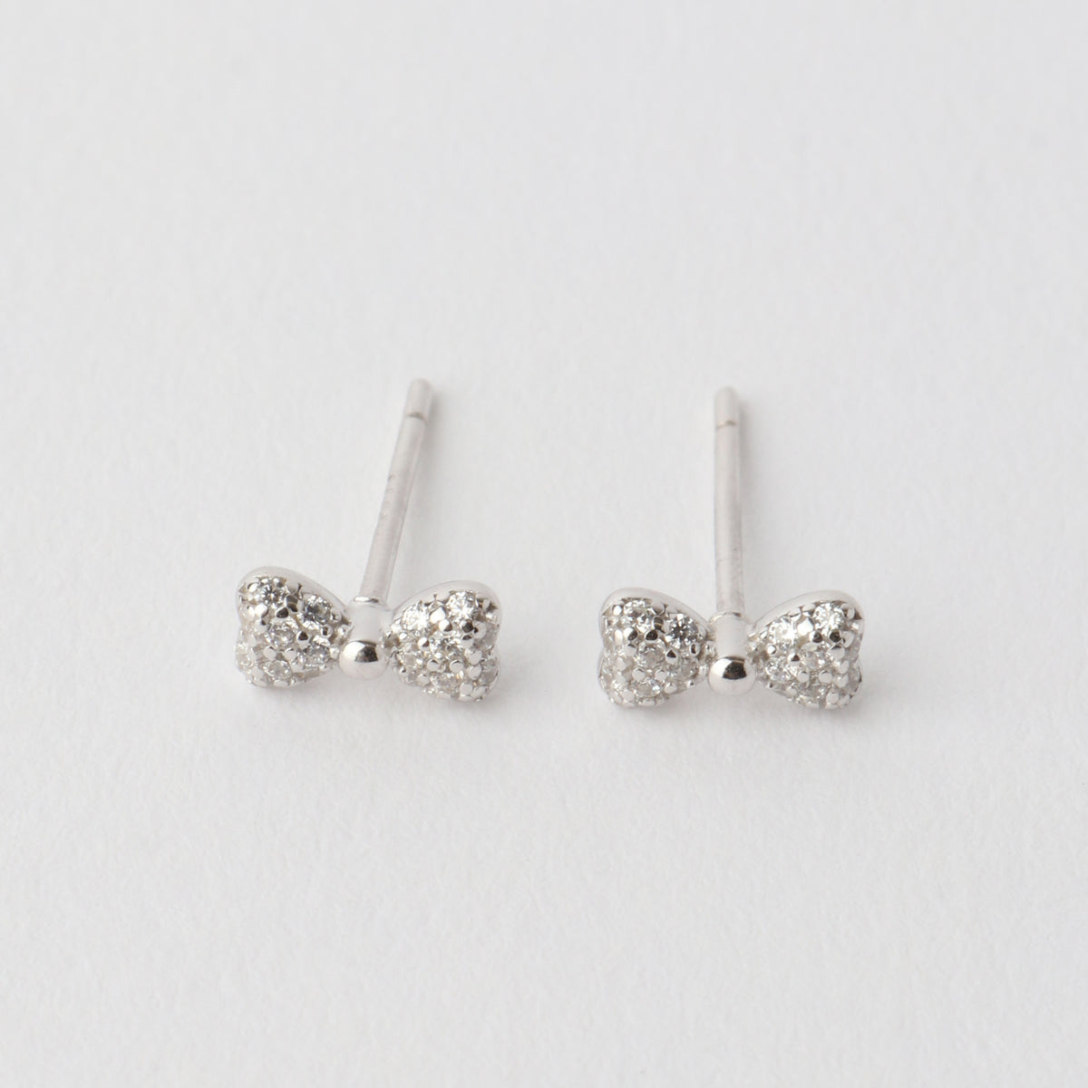 Bow Cubic Zirconia Earrings 925 Silver
