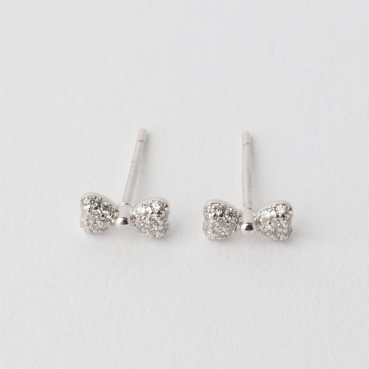 Bow Cubic Zirconia Earrings 925 Silver