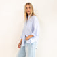 The Boyfriend Linen Shirt - Baby Blue Stripe