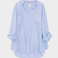 The Boyfriend Linen Shirt - Baby Blue Stripe