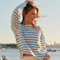 Bretton Stripe Tee - Cornflower Blue