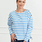 Bretton Stripe Tee - Cornflower Blue