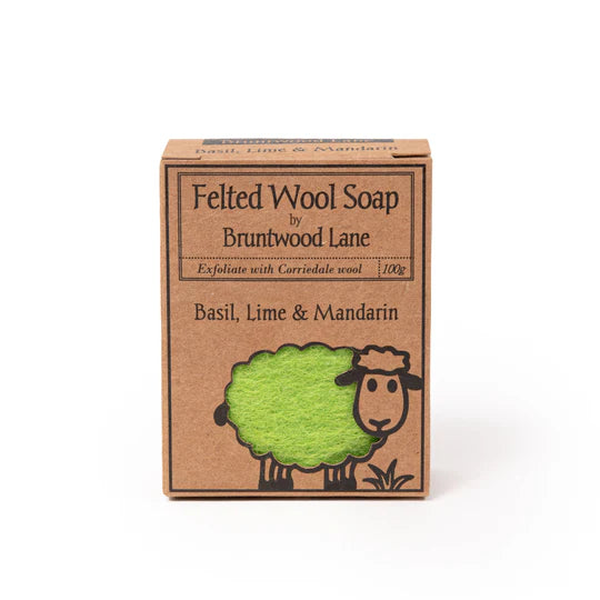 Felted Wool Soap - Basil, Lime & Mandarin