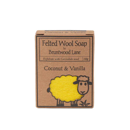 Felted Wool Soap - Coconut & Vanilla