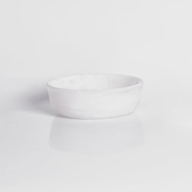 Signature Round Bowl - White Swirl