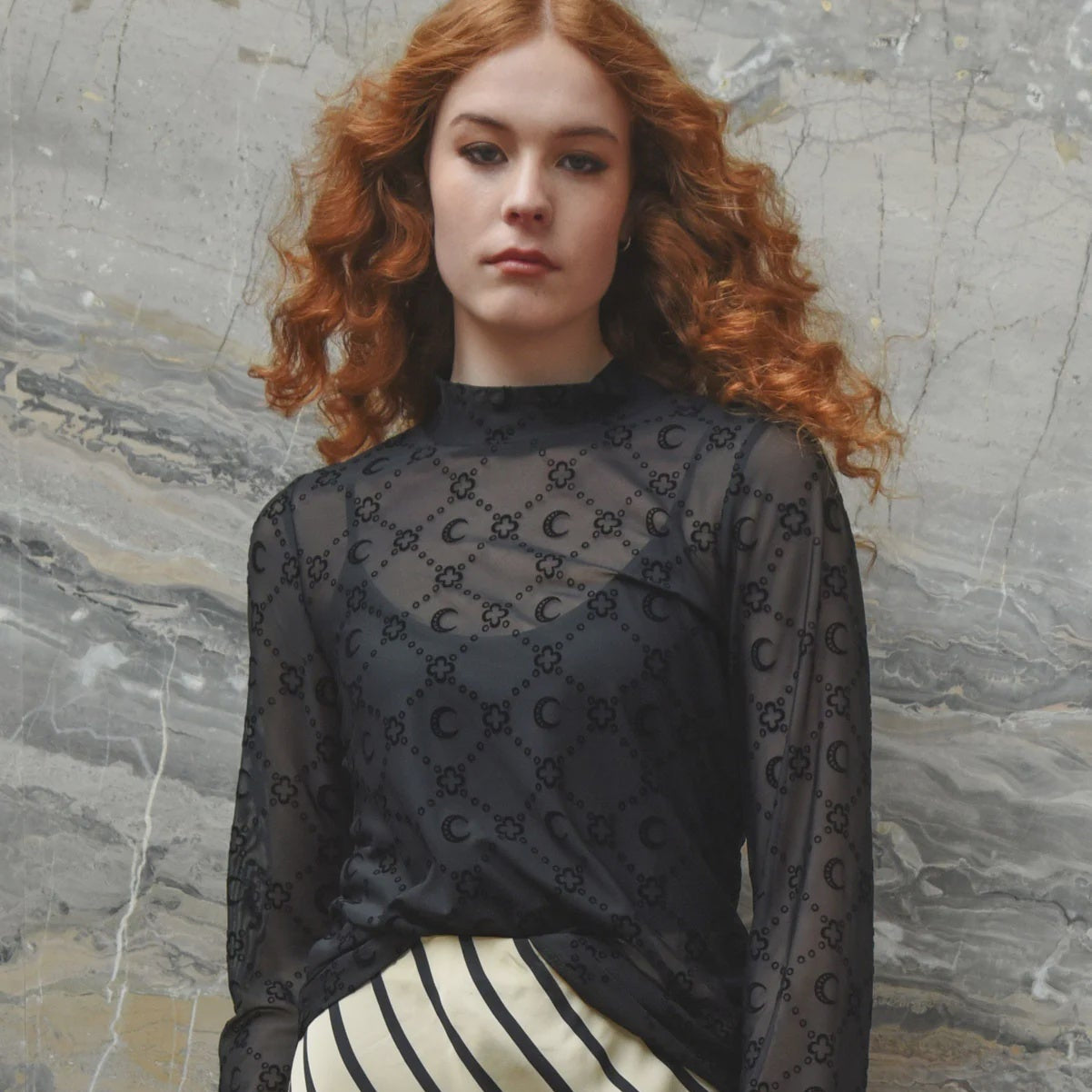 DON'T GET MESHY TOP - BLACK