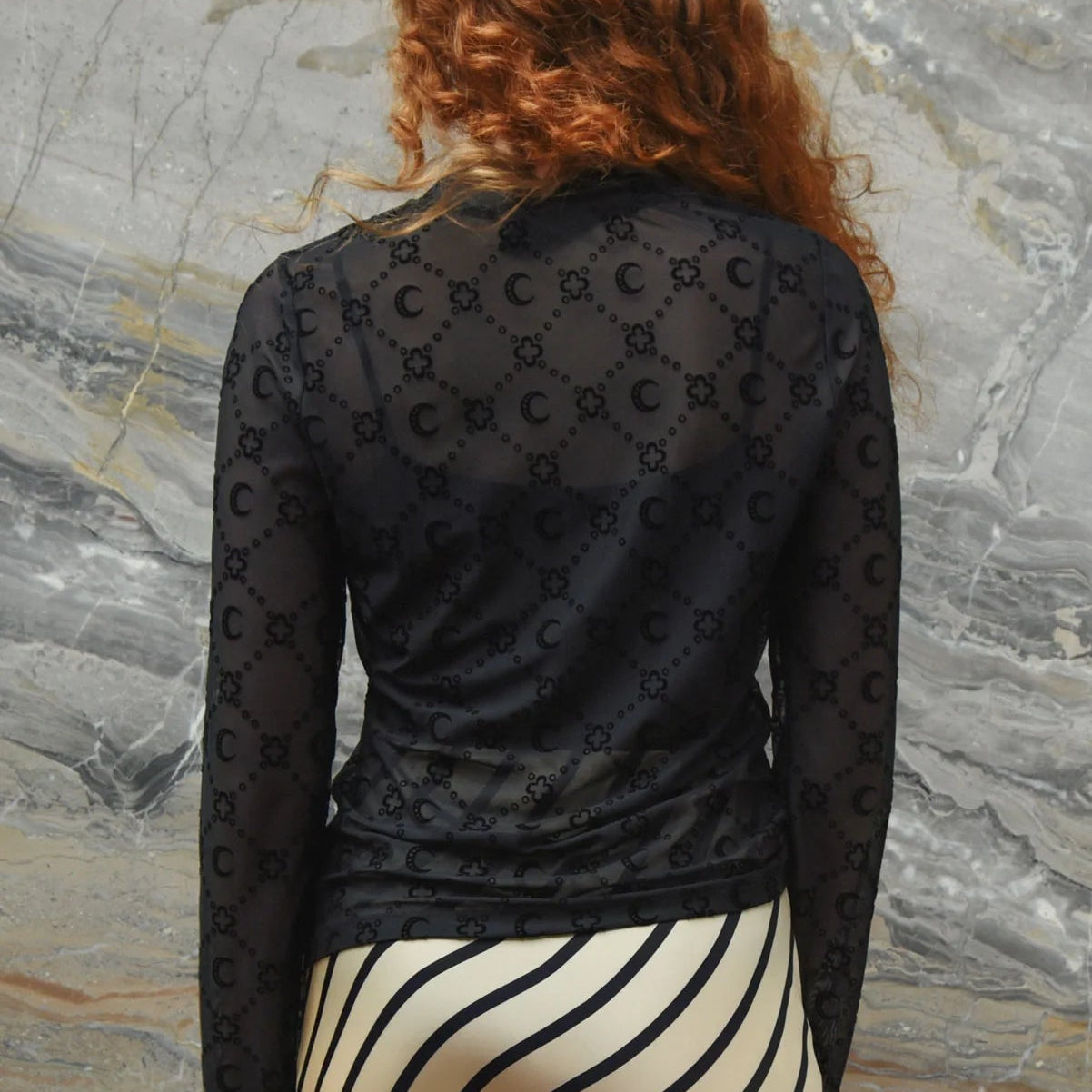 DON'T GET MESHY TOP - BLACK