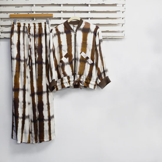 Abstract Drawstring Pants - One Size