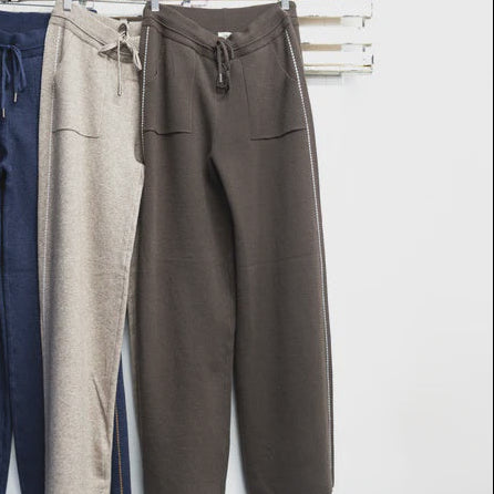 Wool Blend Drawstring Pants