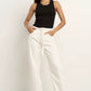 Campus Tie Waist Barrel Jeans - Ecru
