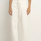 Campus Tie Waist Barrel Jeans - Ecru