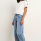 Campus Tie Waist Barrel Jeans - Light Blue