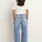 Campus Tie Waist Barrel Jeans - Light Blue