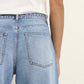 Campus Tie Waist Barrel Jeans - Light Blue