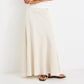 Lagos Natural Linen Blend Bias Maxi Skirt