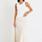 Lagos Natural Linen Blend Bias Maxi Skirt