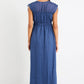 Compass Navy Ramie Relax Sleeveless Maxi Dress