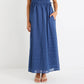 Compass Navy Ramie Relax Sleeveless Maxi Dress