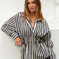 Composite Sheer Shirred Body Shirt