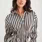 Composite Sheer Shirred Body Shirt