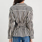 Composite Sheer Shirred Body Shirt