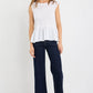 Context Ivory Linen Relaxed Sleeveless Top