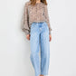 Cosmopolitan Leopard Print Crew Neck Floaty Top