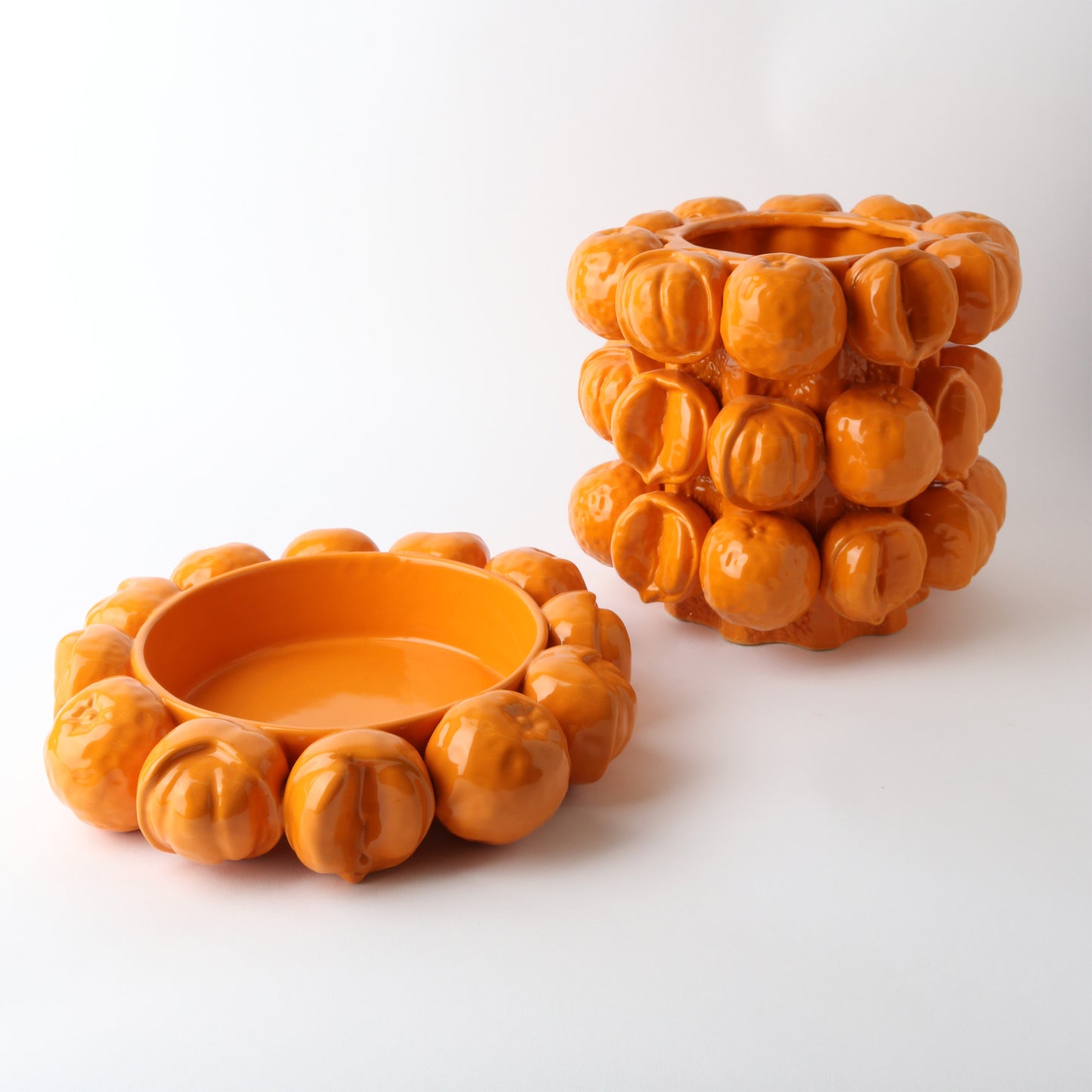 Ceramic Orange Vessel