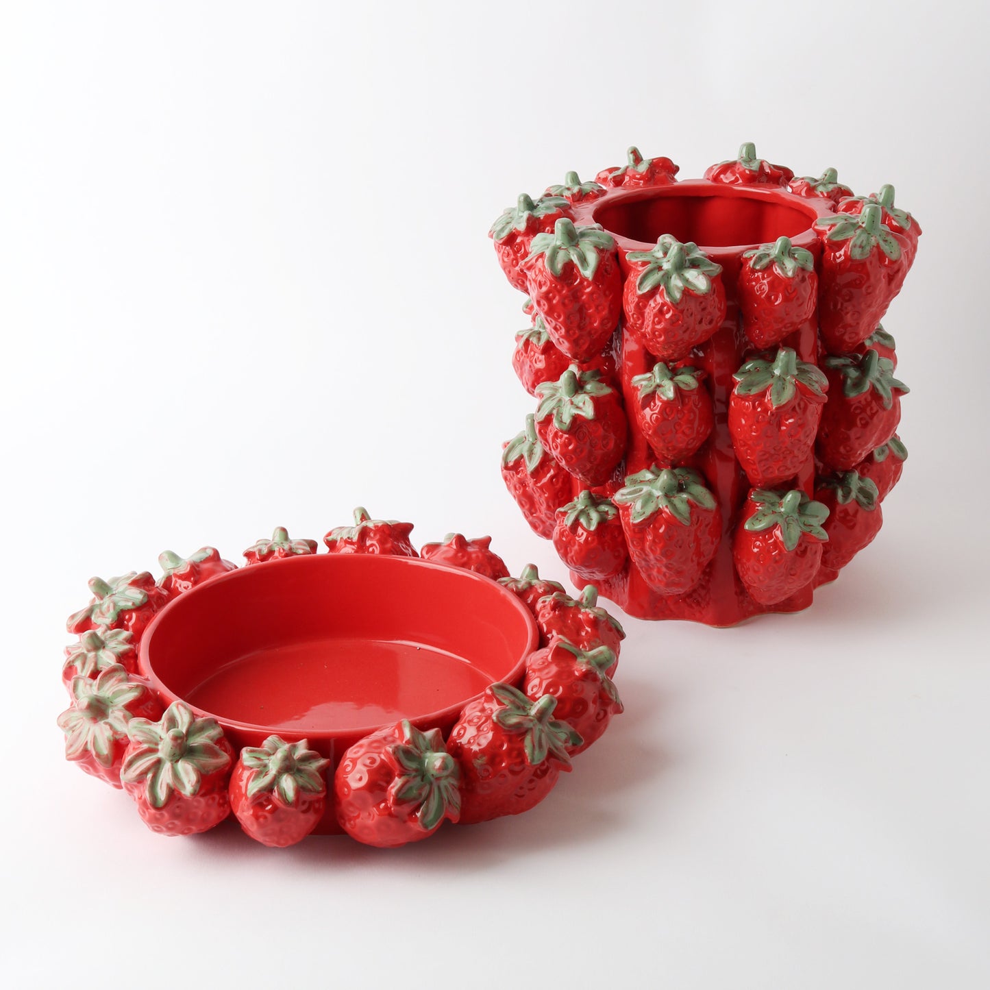 Ceramic Strawberry Vessel
