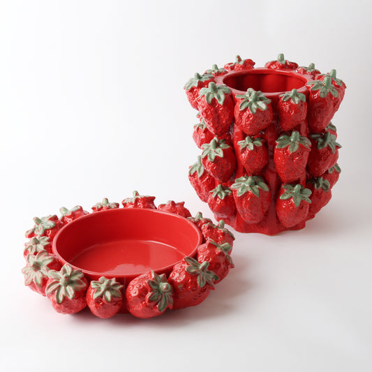 Ceramic Strawberry Vessel