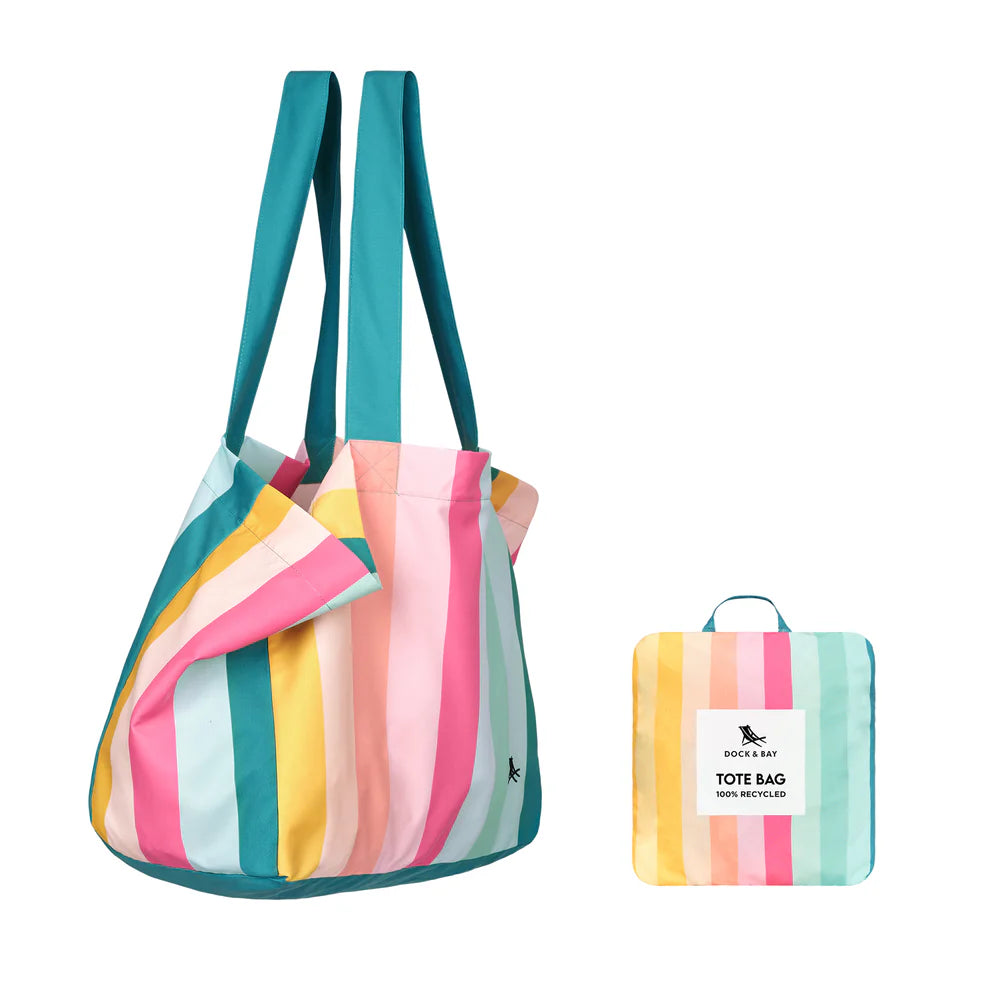 Dock & Bay Beach Tote Bag - Coastal Candy
