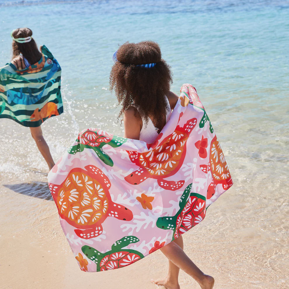 Dock & Bay Beach Towel Kids Collection - Turtley Tropical