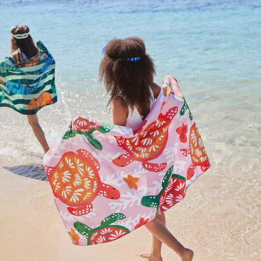 Dock & Bay Beach Towel Kids Collection - Turtley Tropical