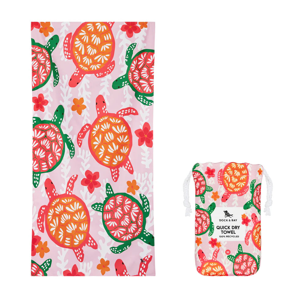 Dock & Bay Beach Towel Kids Collection - Turtley Tropical