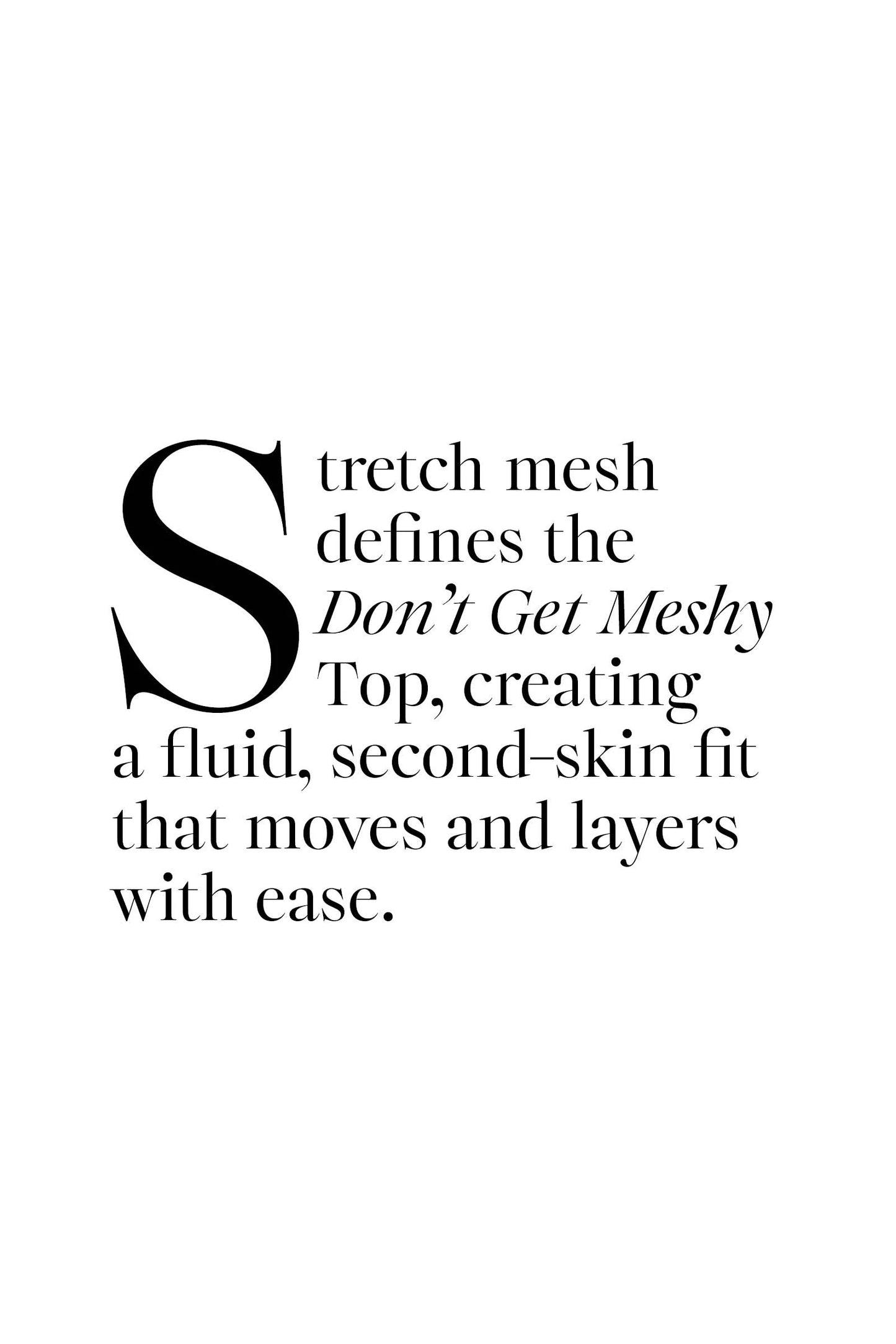 DON'T GET MESHY TOP - SEA CHANGE