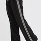 Vibe Black Jaquard Stripe Wide Leg Pants