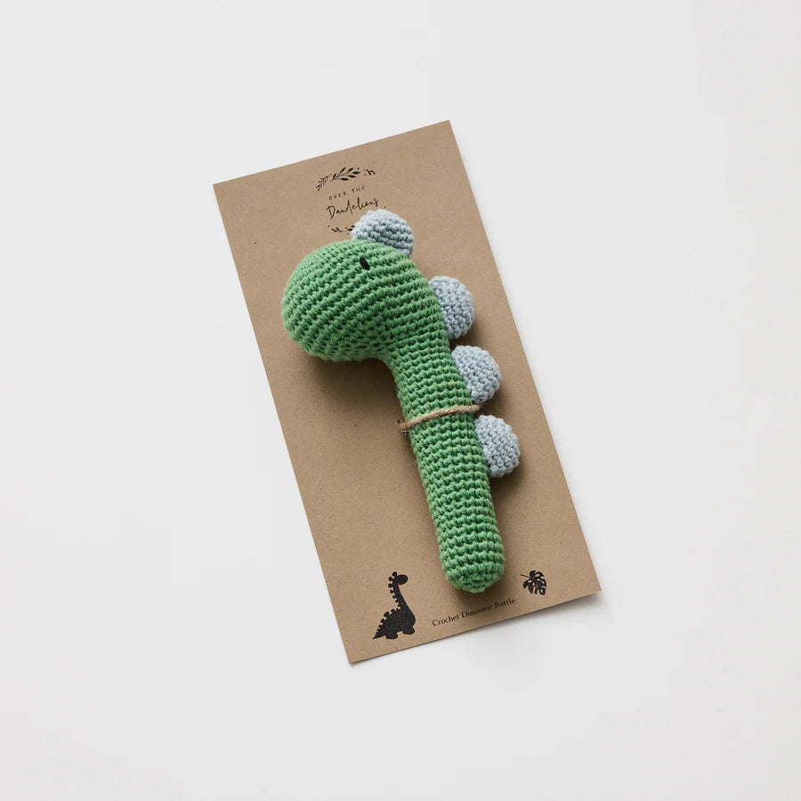 CROCHET DINOSAUR RATTLE