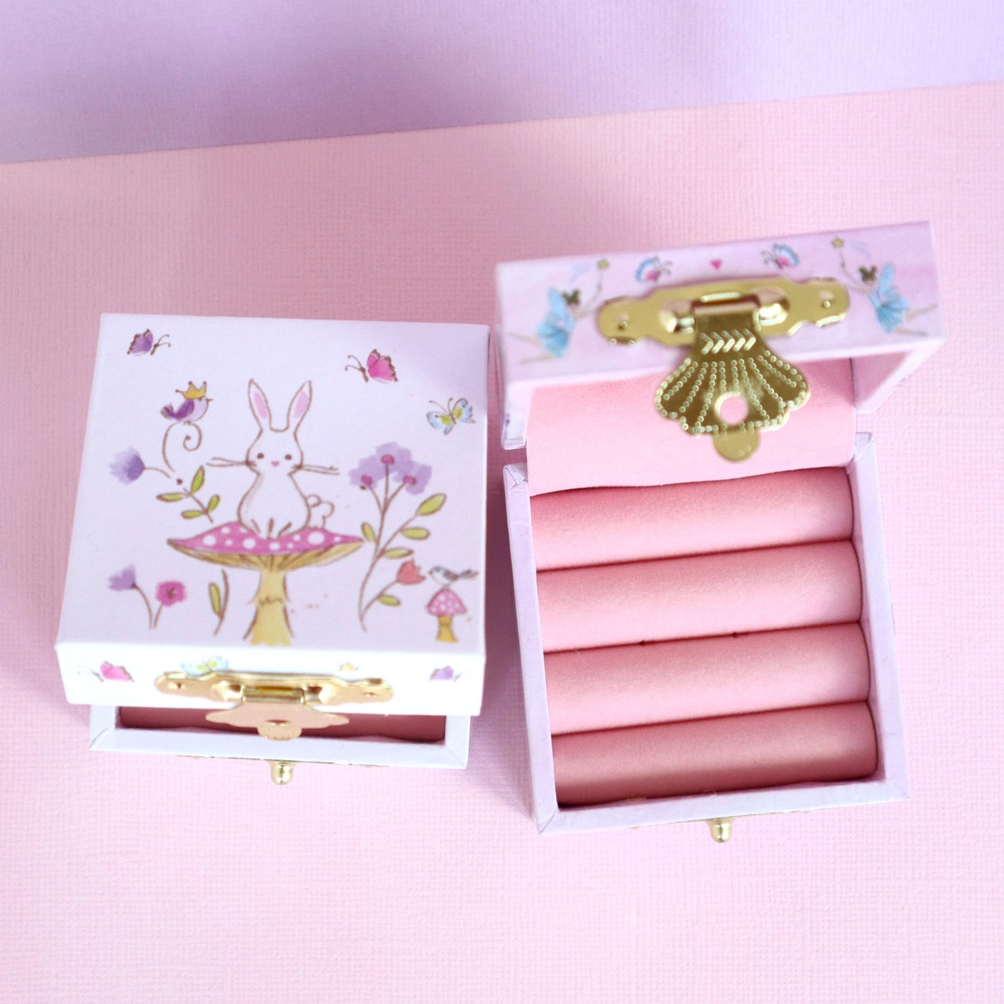 Tea Party Cat Earrings in Bunny Box