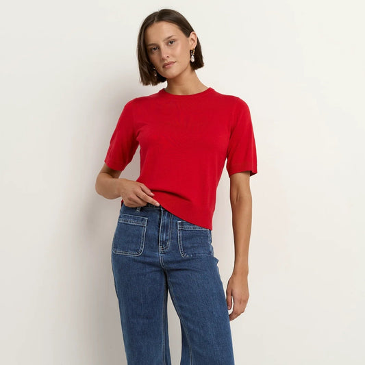 Edition Red Crewneck Knit Tee