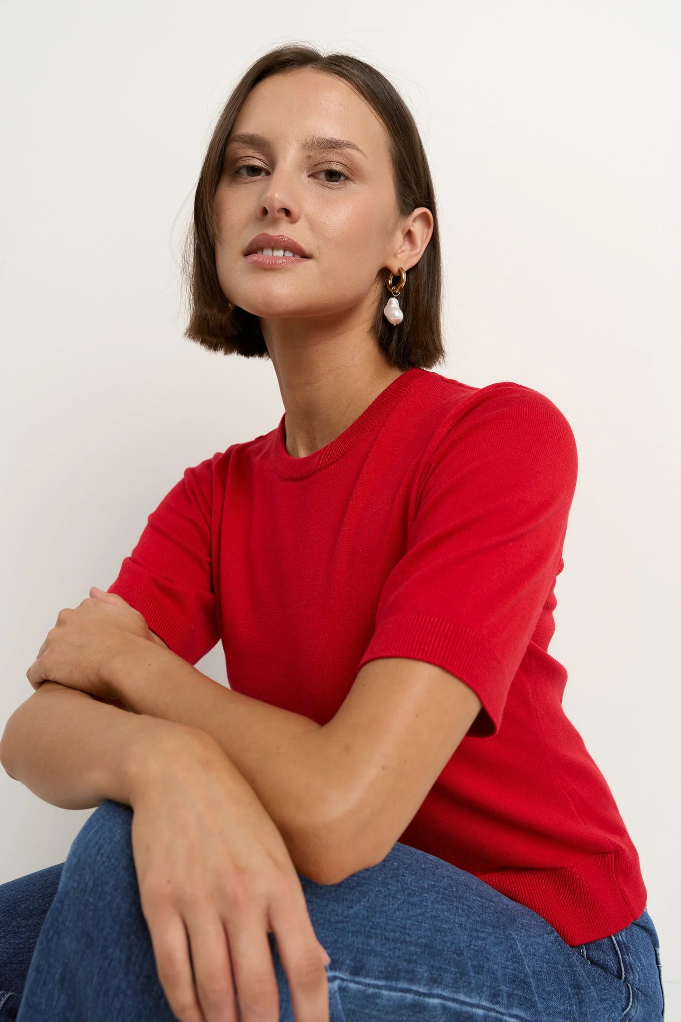 Edition Red Crewneck Knit Tee