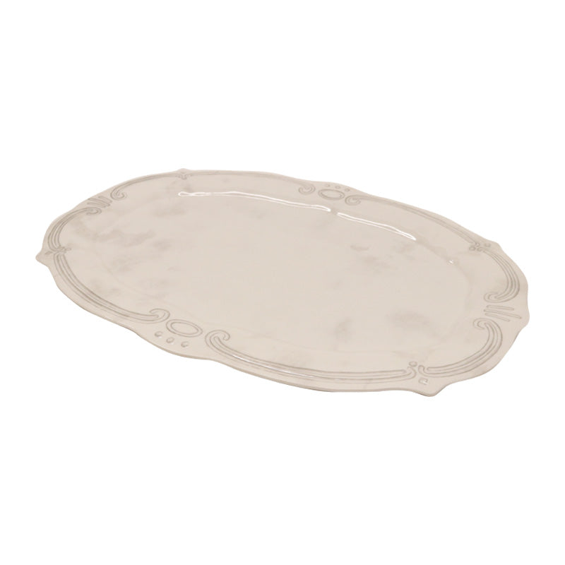 Melamine French Grey Oval Platter