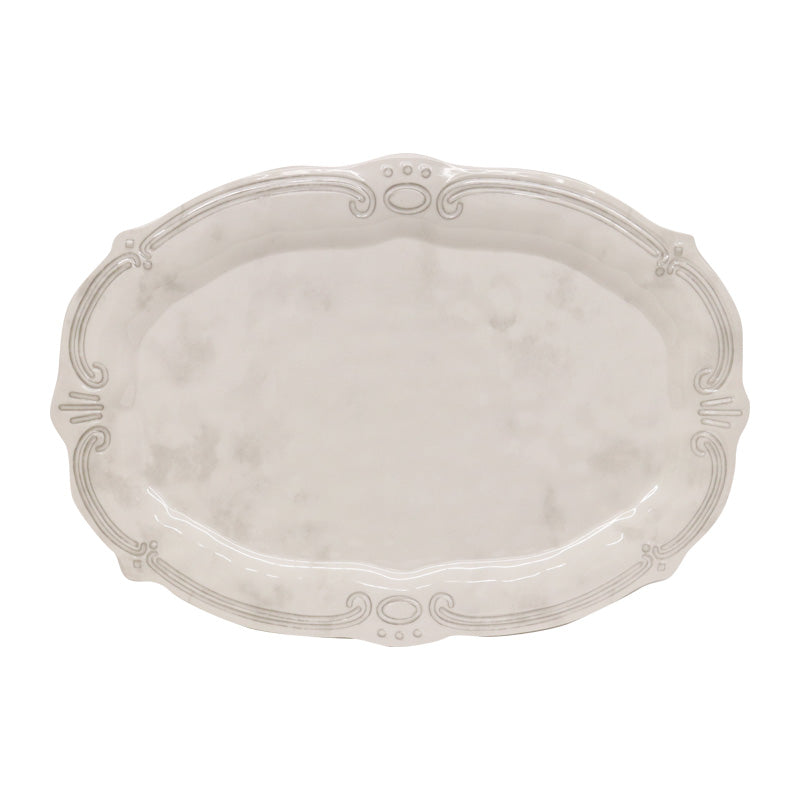 Melamine French Grey Oval Platter