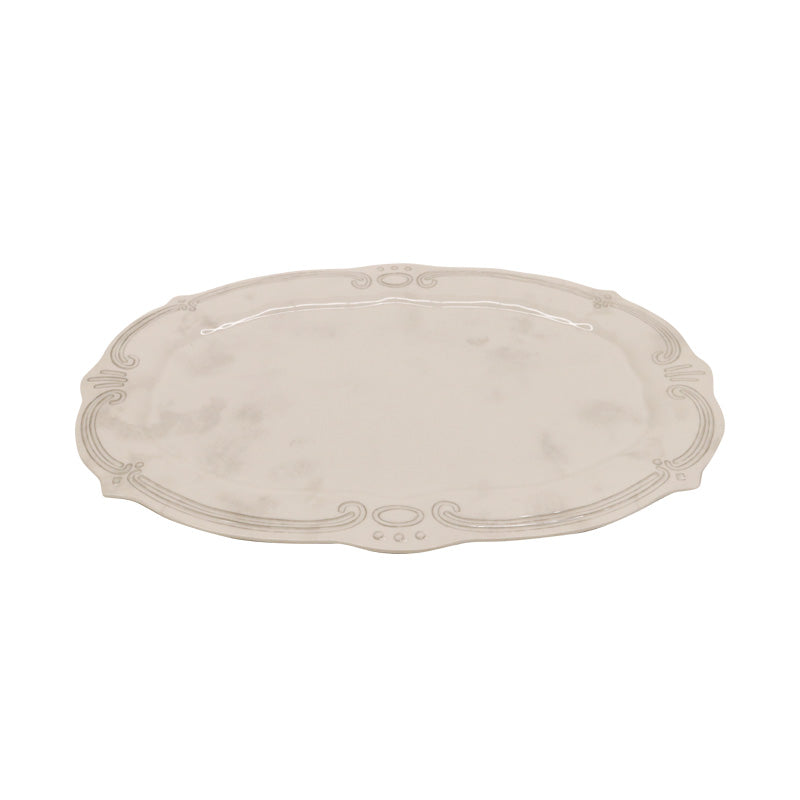 Melamine French Grey Oval Platter