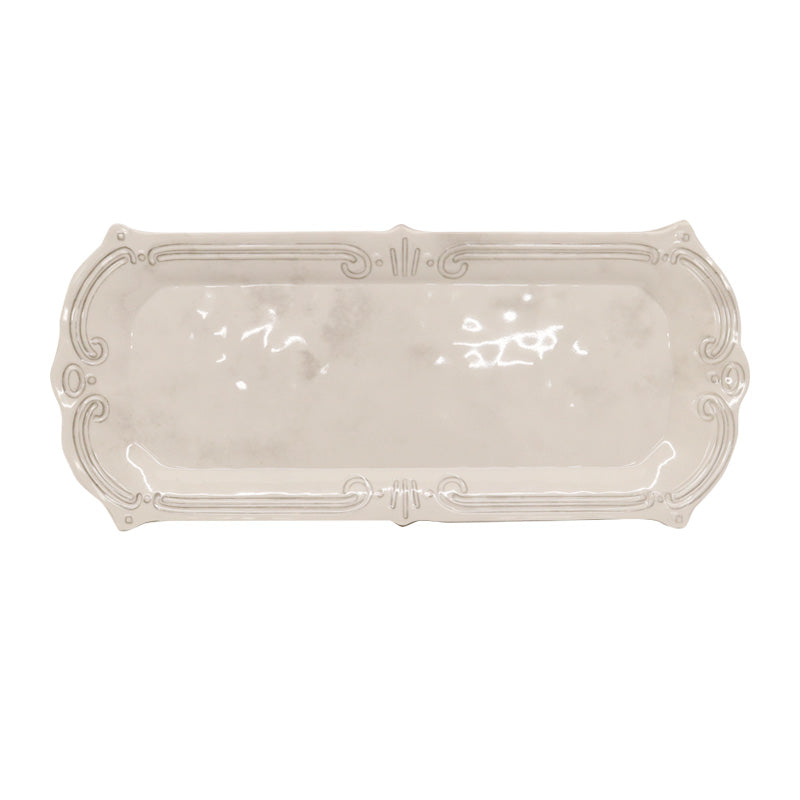 Melamine French Grey Rectangle Platter